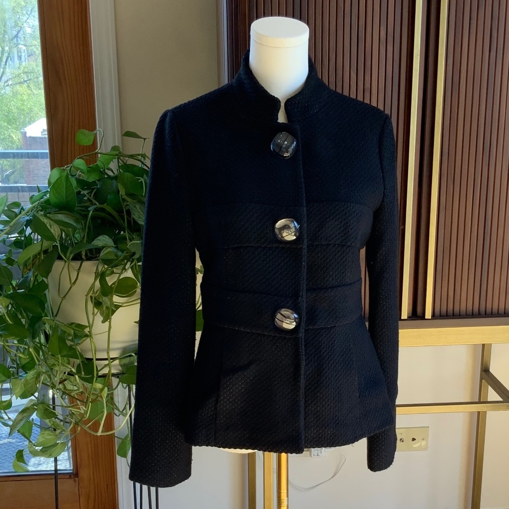 Tibi New York Black Peacoat Size 6